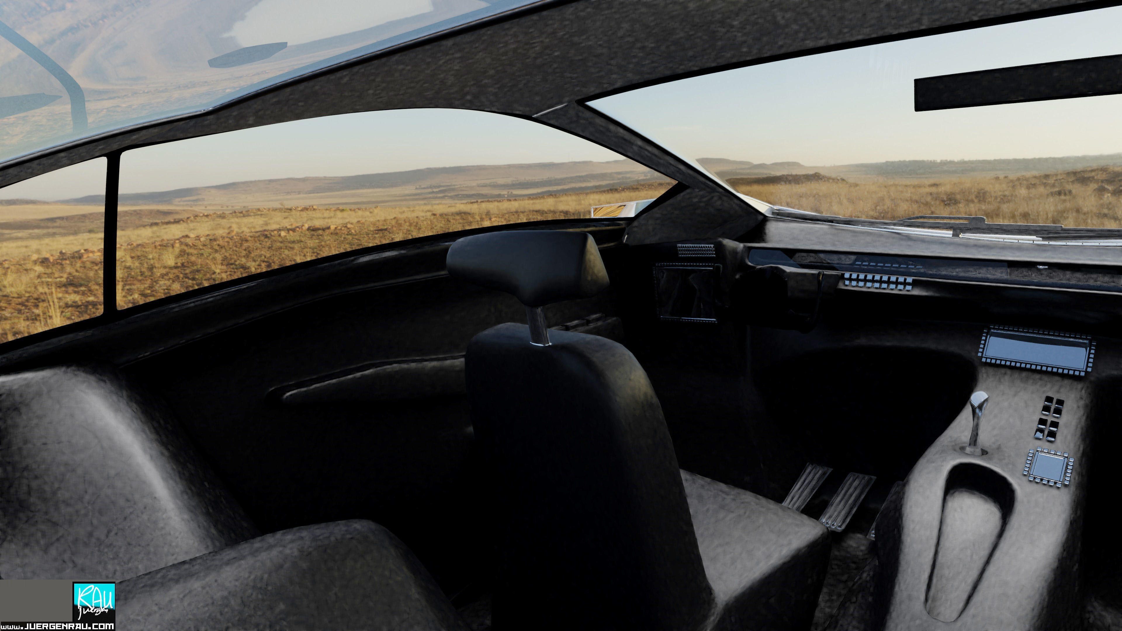 CONCEPT car R21 flying vehicle 3D model_6