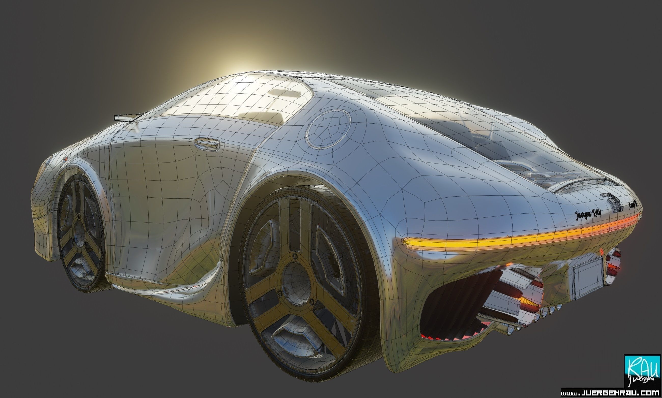 CONCEPT car R21 flying vehicle 3D model_13