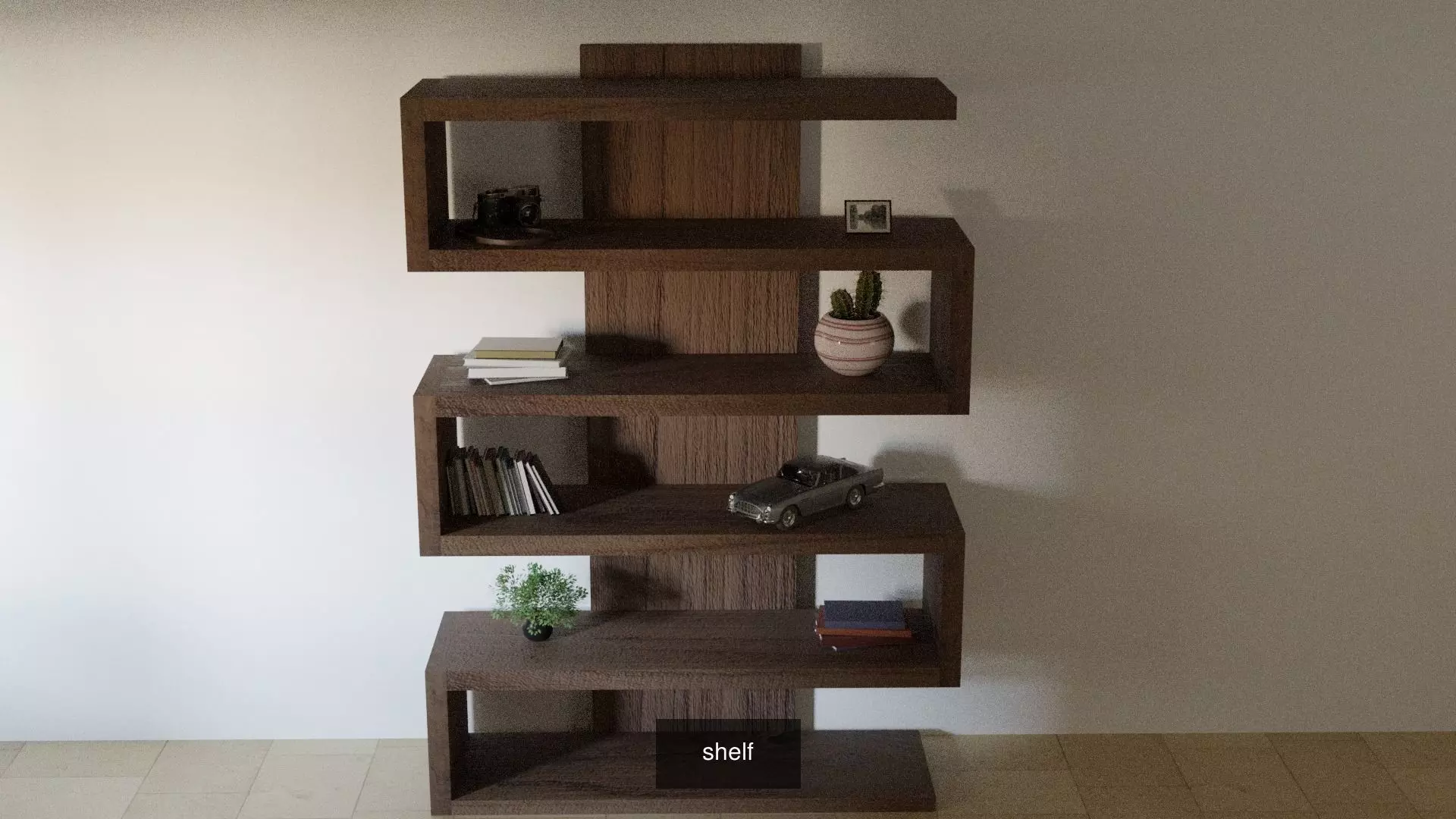 Shelves collection wooden bookcase with _0