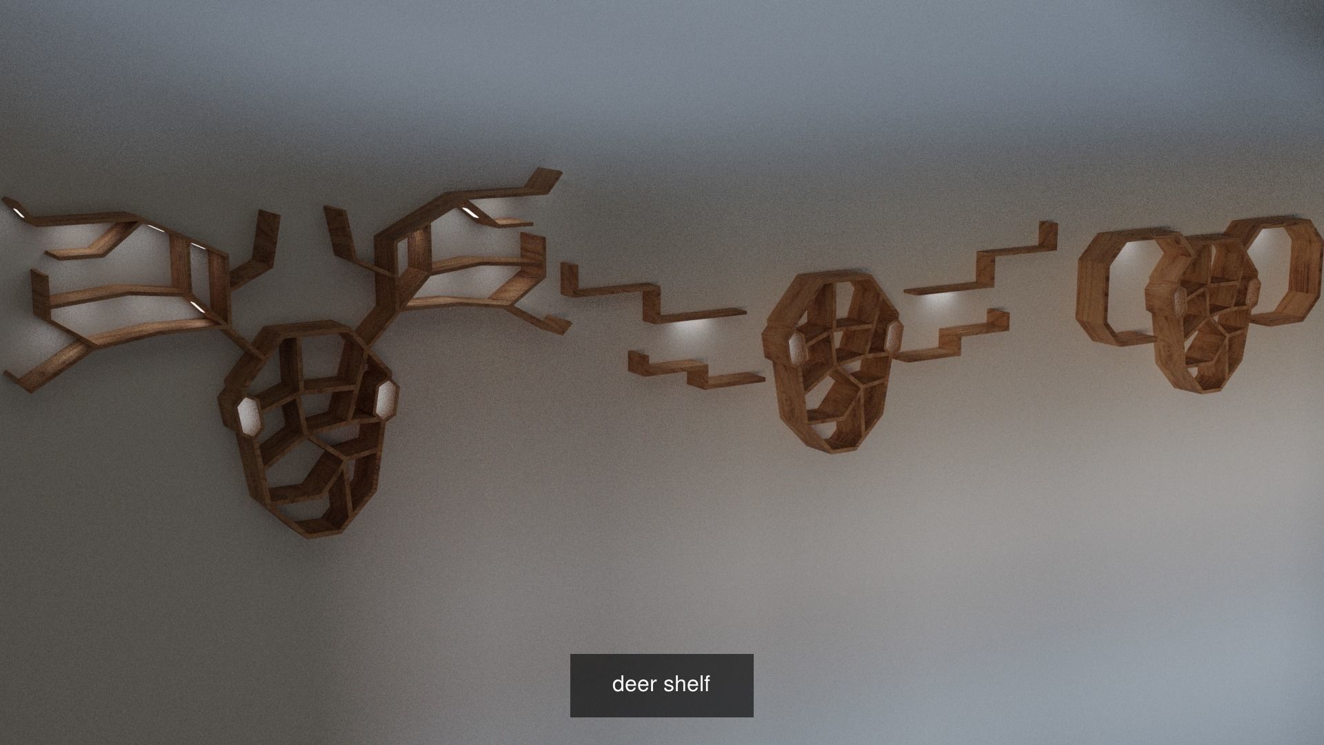 Shelves collection wooden bookcase with _2