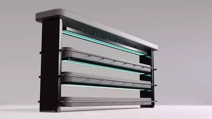 SCI-FI PLANT SHELF 3D model