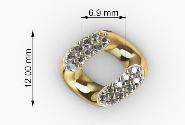 12 MM MIAMI CUBAN LINK CHAIN FOR BRACELET OR NECKLACE 3D print model_11