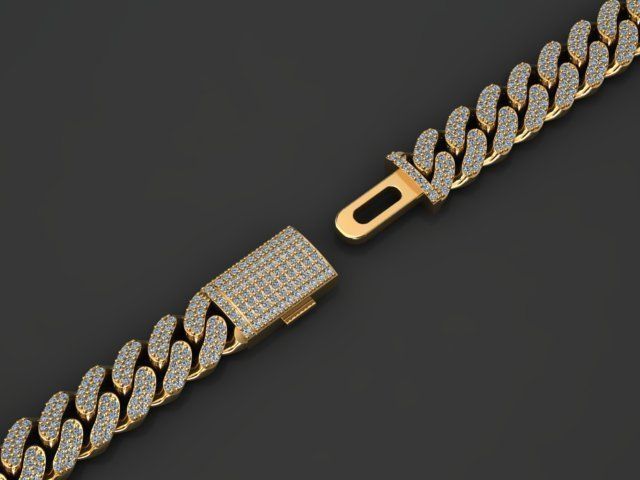 12 MM MIAMI CUBAN LINK CHAIN FOR BRACELET OR NECKLACE 3D print model_2