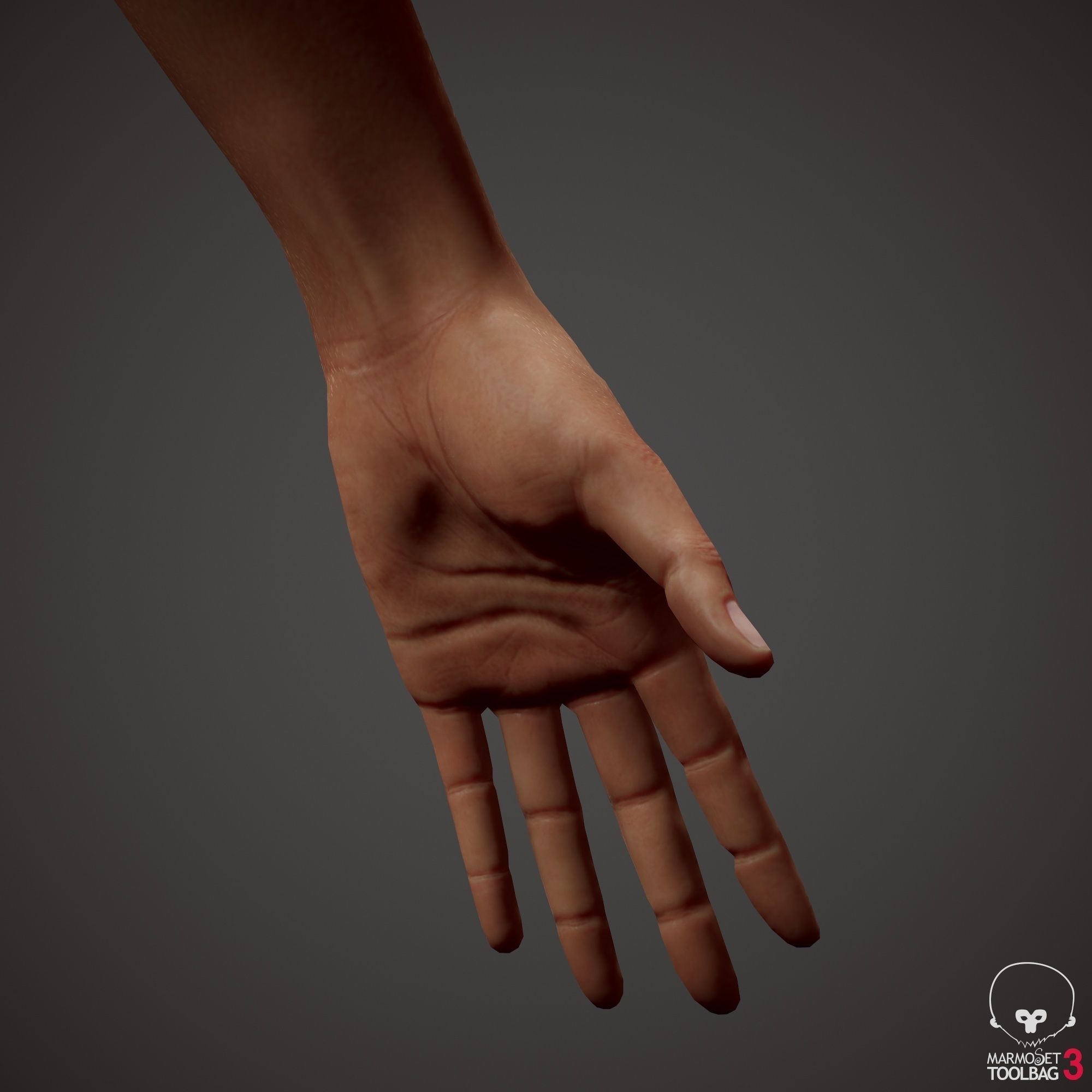 Teenage girl in shorts  Low-poly 3D model_45