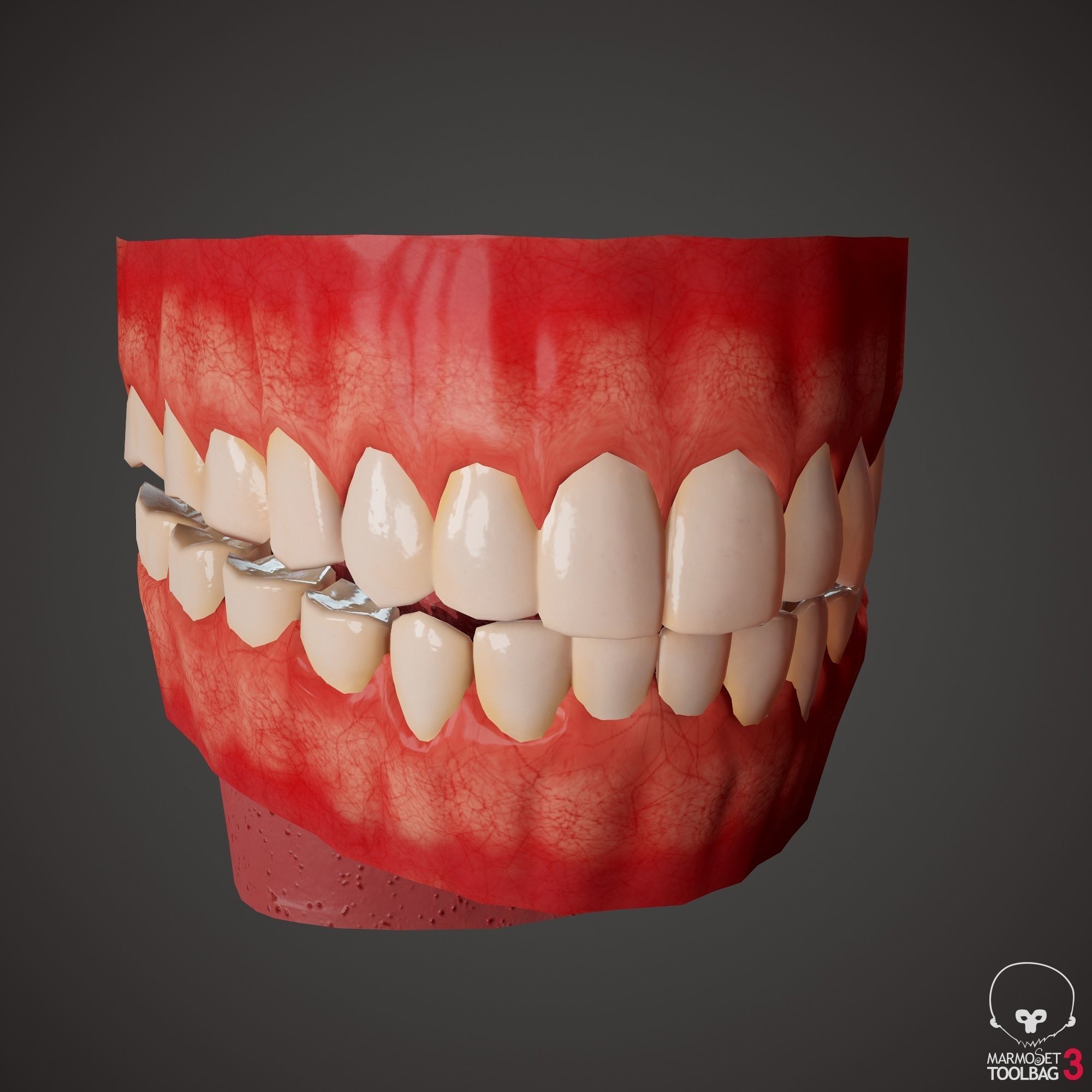 Teenage girl in shorts  Low-poly 3D model_51