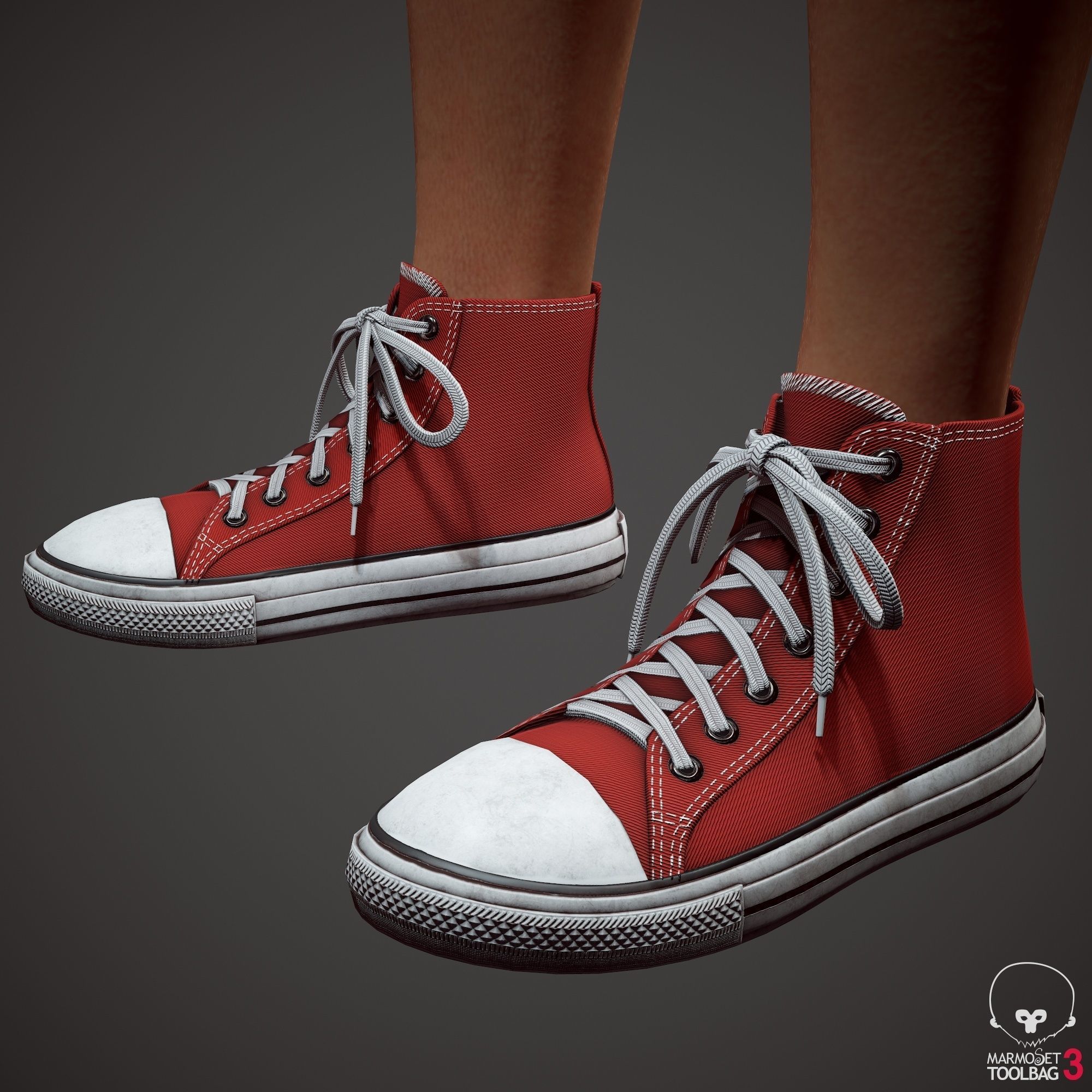 Teenage girl in shorts  Low-poly 3D model_78