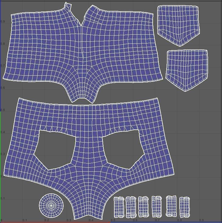 Teenage girl in shorts  Low-poly 3D model_90