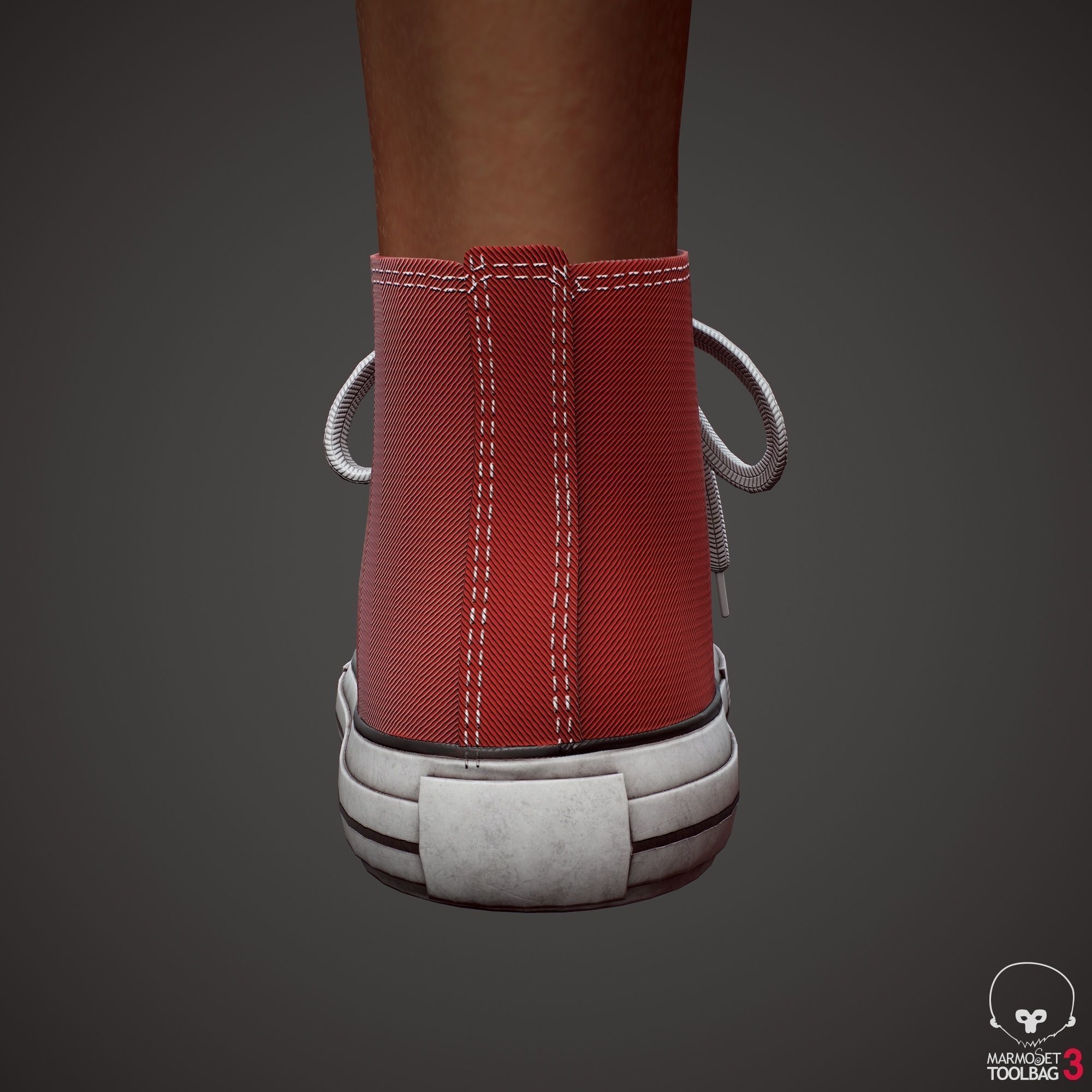 Teenage girl in shorts  Low-poly 3D model_49