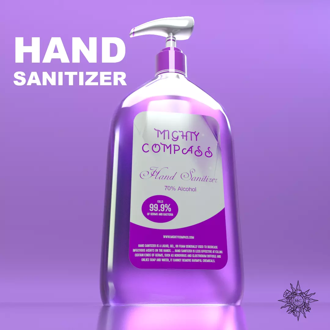 Hand Sanitizer - Low Poly and High Poly Free low-poly 3D model