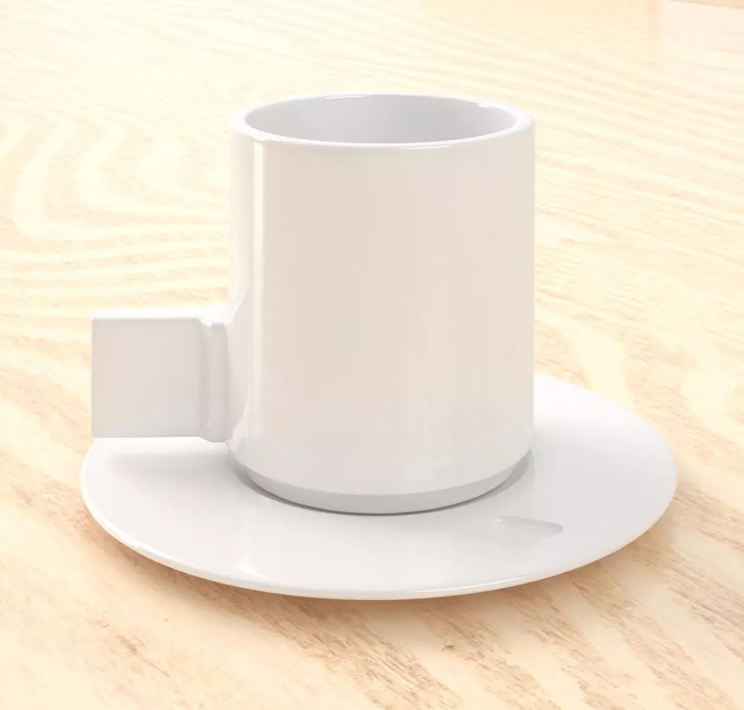 Alvaro Siza Coffee Cup 3D model_0