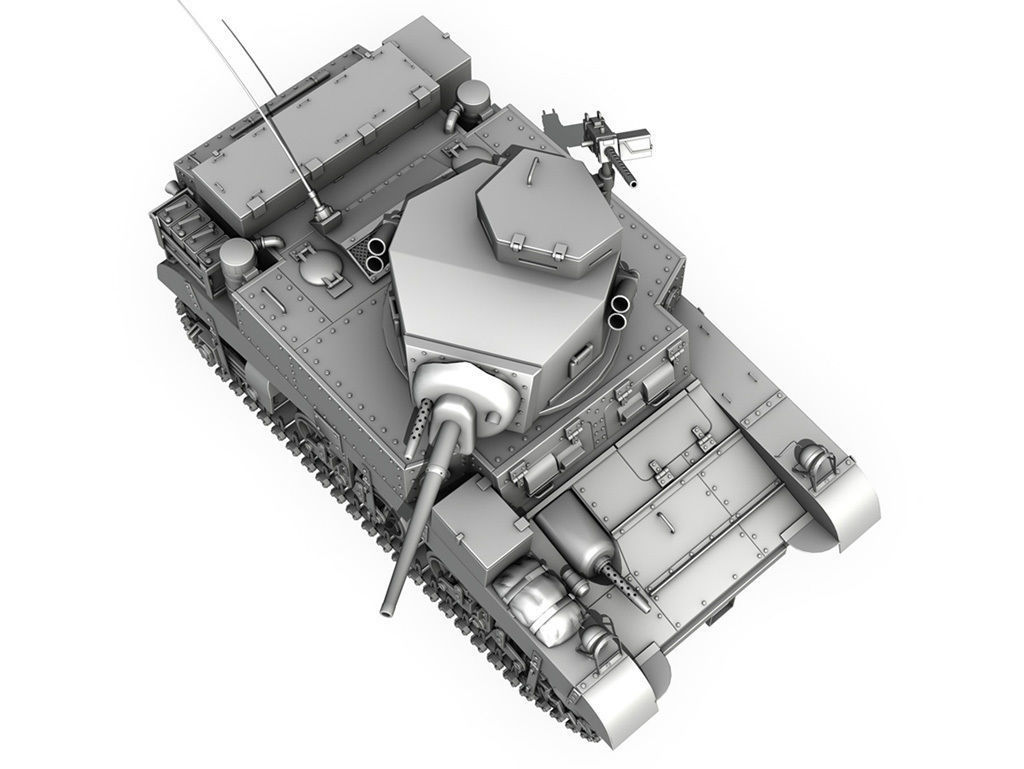 M3 Light Tank Honey 3D model_7