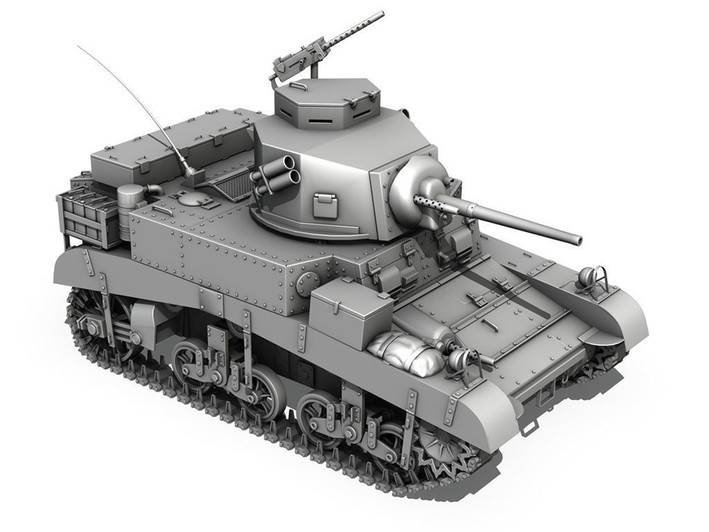 M3 Light Tank Honey 3D model_5