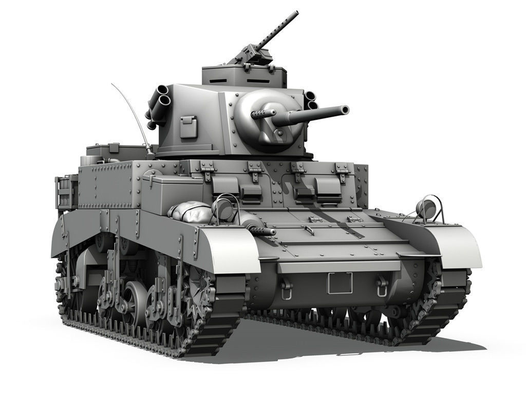 M3 Light Tank Honey 3D model_6