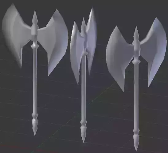 axe dual edge Free low-poly 3D model