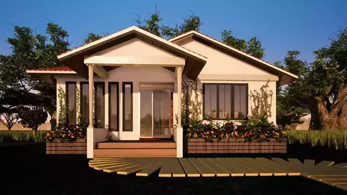 Small House with interior partitions