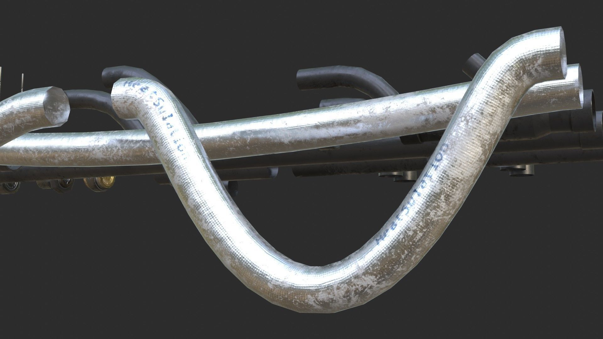 Modular Pipes - PVC Low-poly 3D model_6