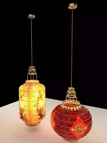 Chinese Red Lantern 3D model