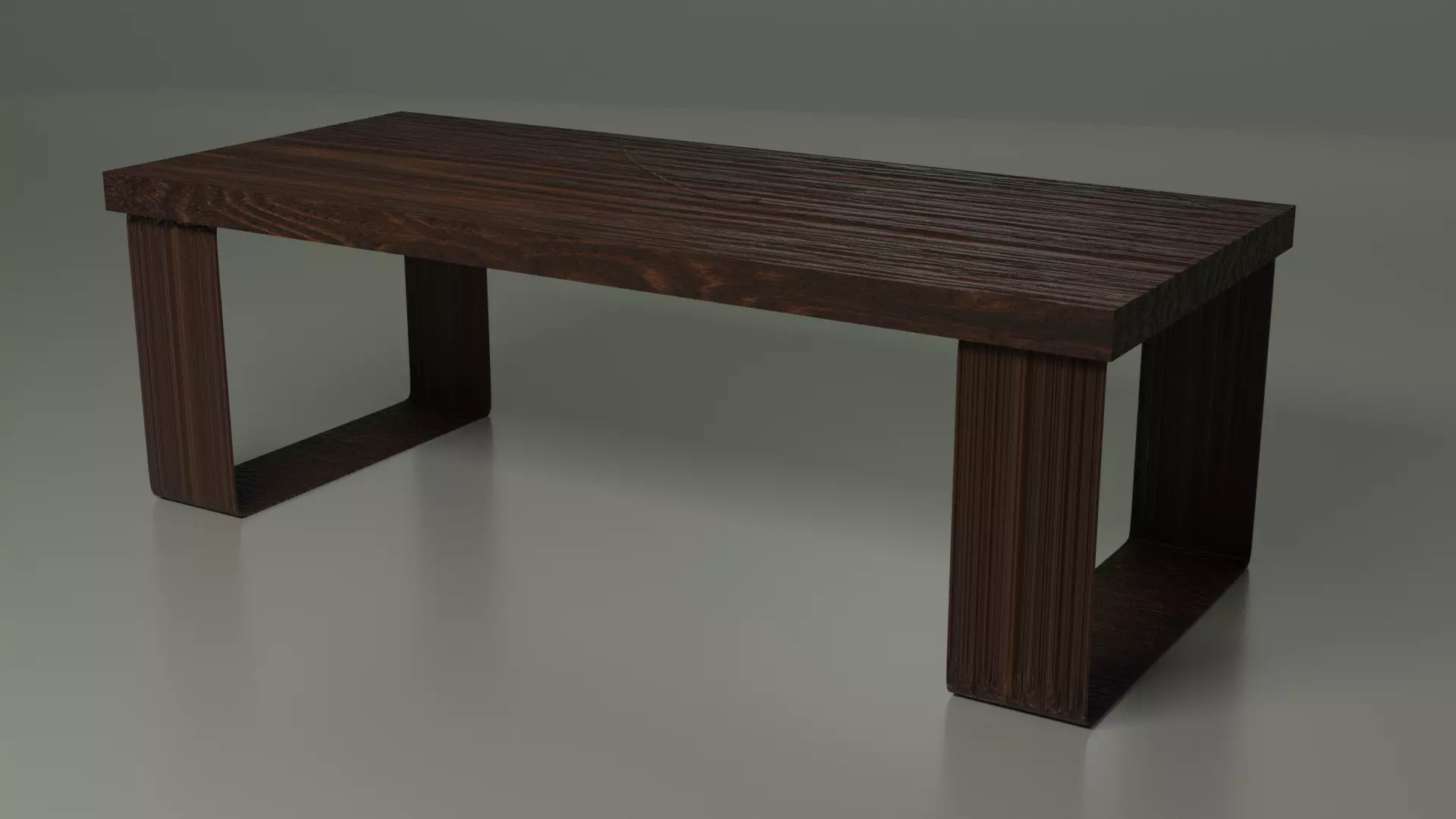 Table wooden bench Free 3D model