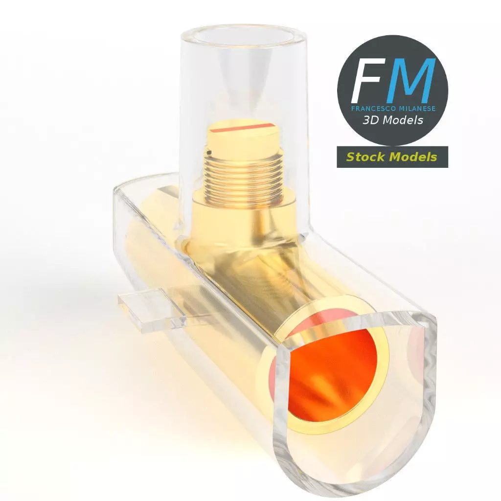 Unipolar screw terminal 3D model_0