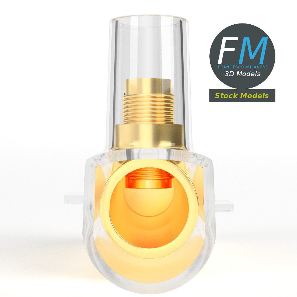 Unipolar screw terminal 3D model_3