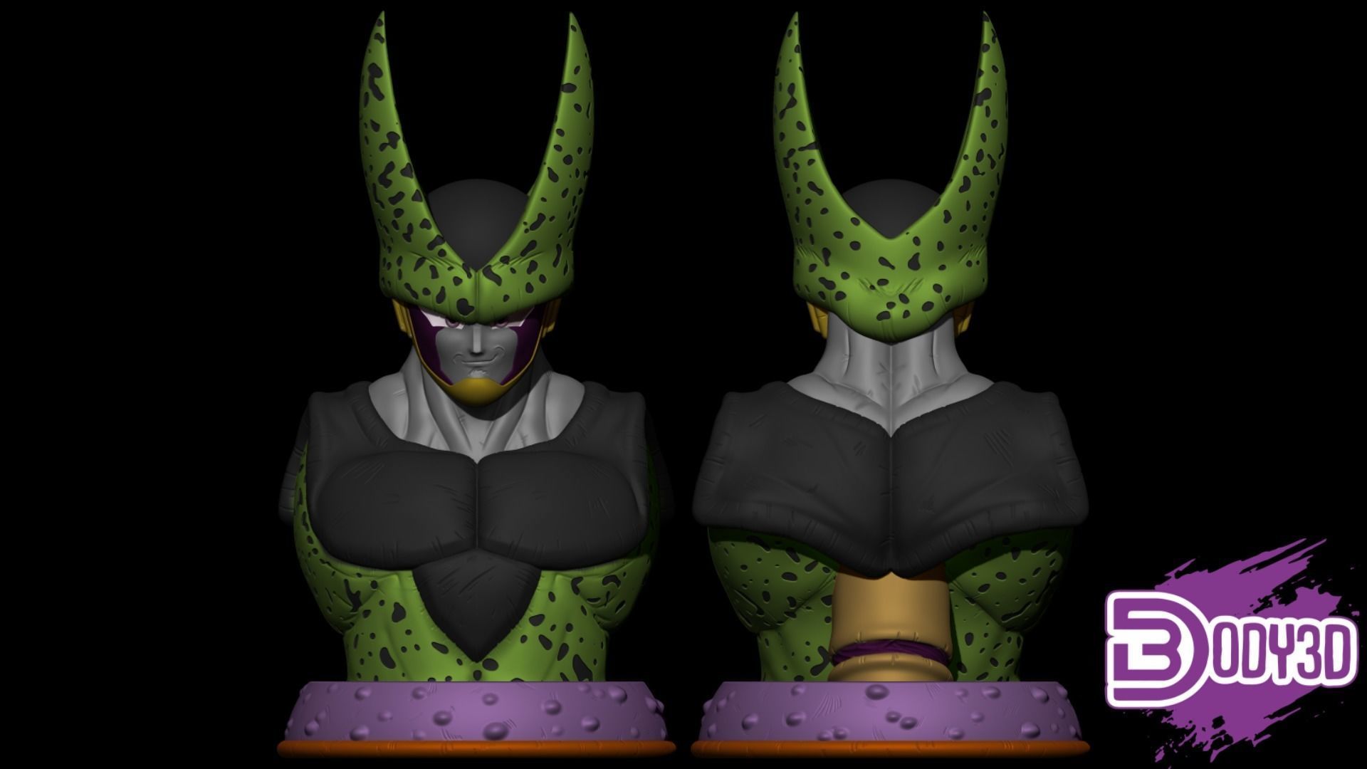 Cell Bust 1-1 Scale - Dragon Ball 3D print model_1