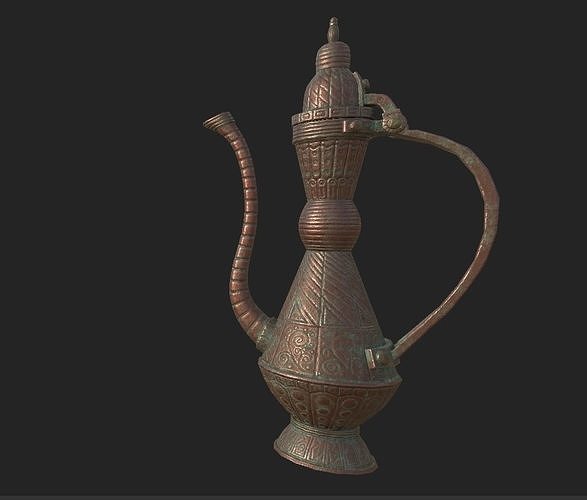 Antique Copper Teapot Free low-poly 3D model