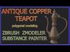 Antique Copper Teapot Free low-poly 3D model_1