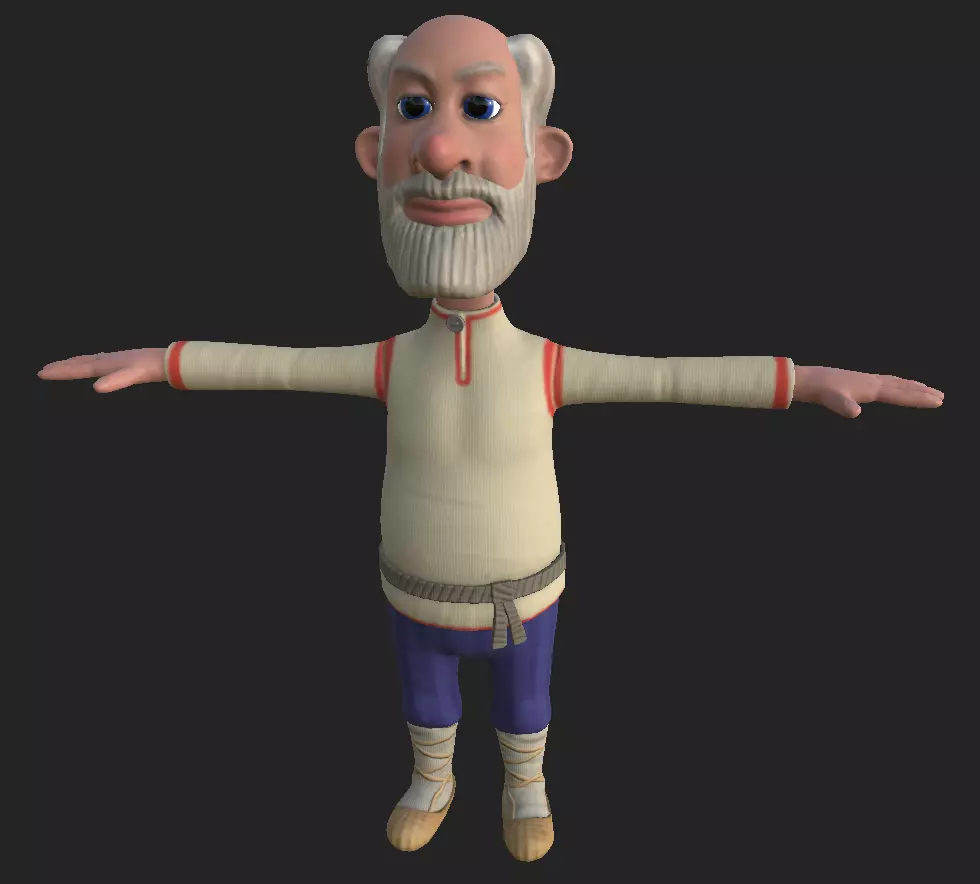 Gaffer cartoon Free low-poly 3D model