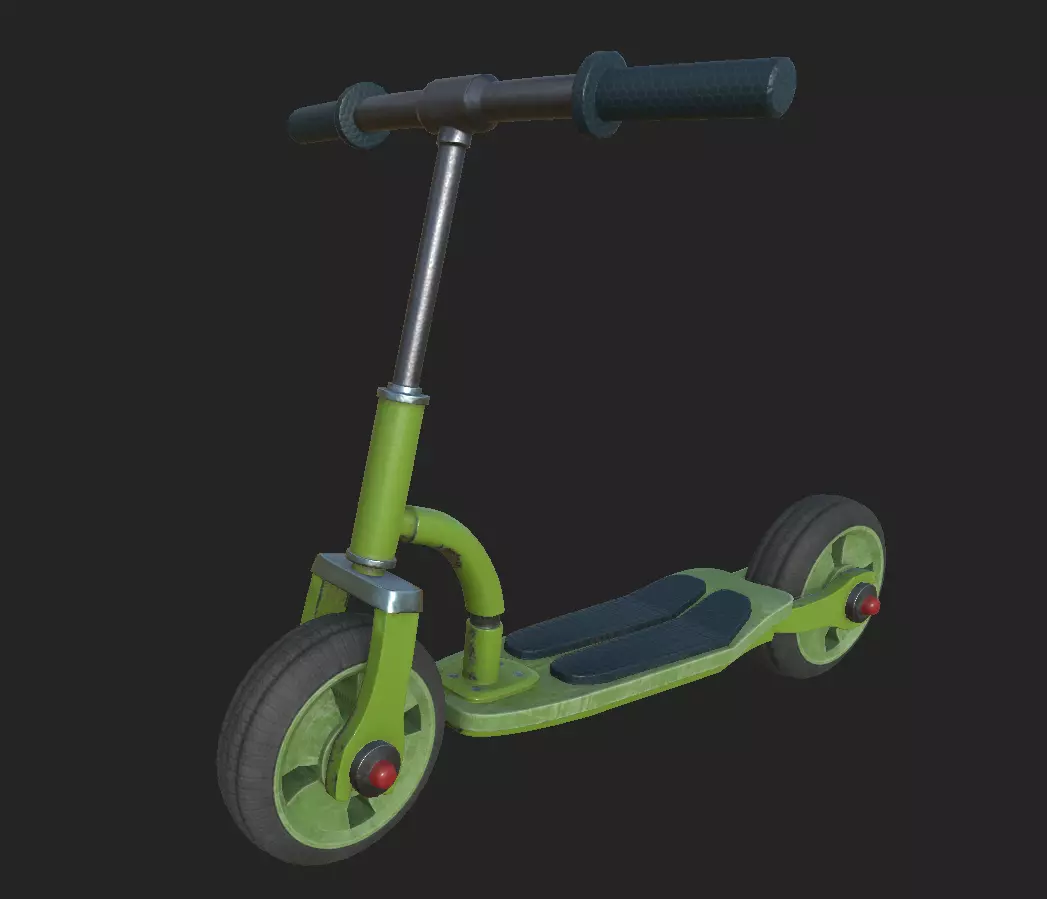Scooter Cartoon Free low-poly 3D model