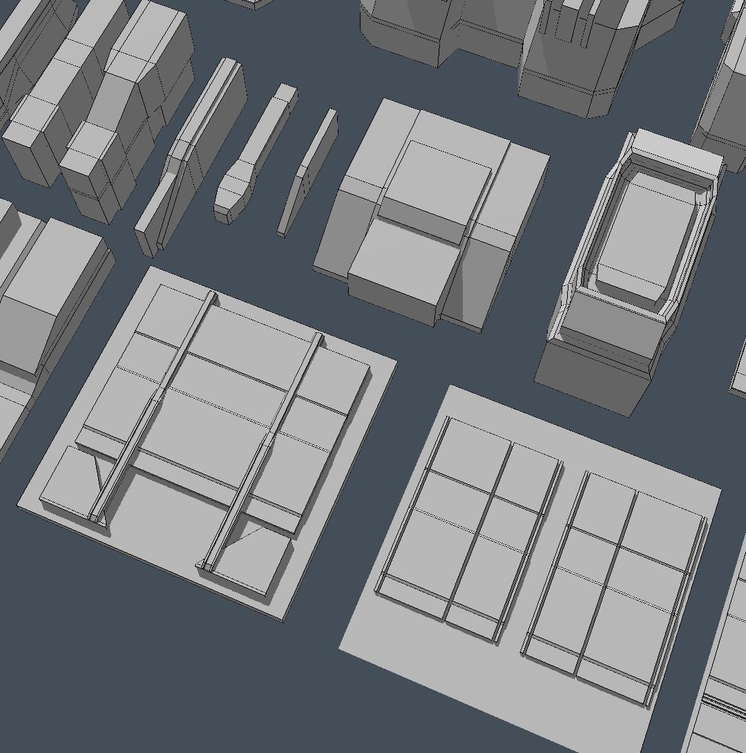 elements set 001 Low-poly 3D model_1