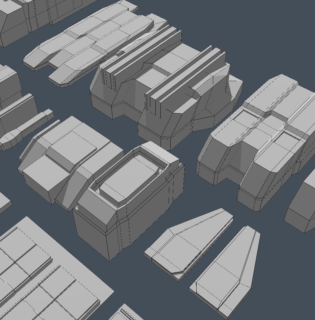 elements set 001 Low-poly 3D model_2