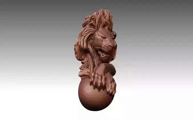 Lion Chain pendant 3D print model
