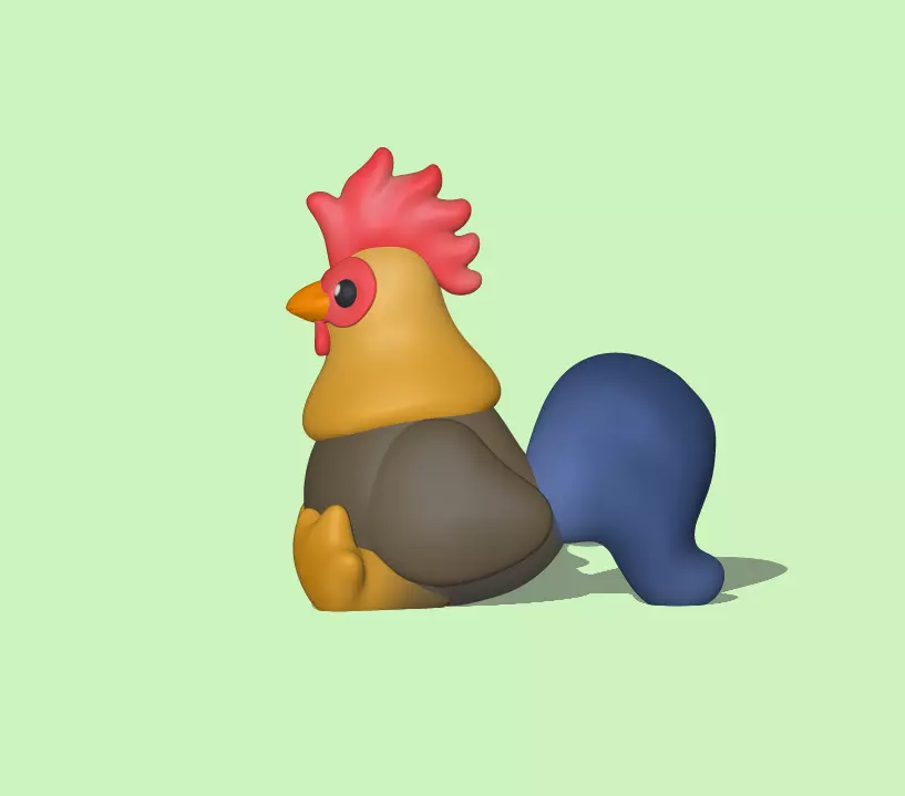 A cute Rooster to decorate and play 3D print model