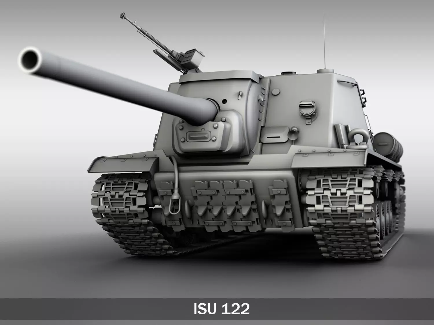 ISU-122 - Soviet heavy self-propelled gun 3D model