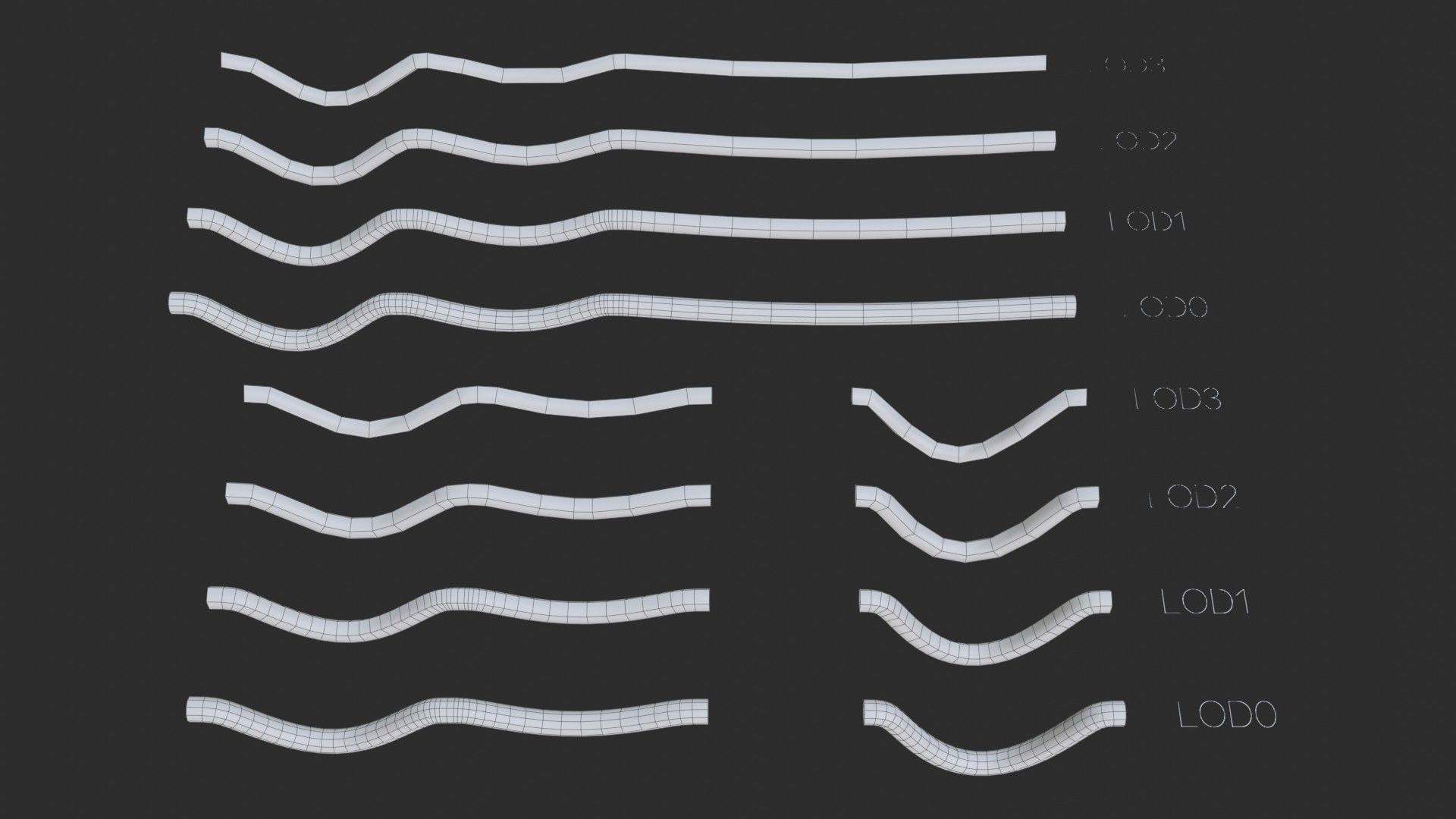 Modular Pipes - Industrial Painted Blue Low-poly 3D model_28