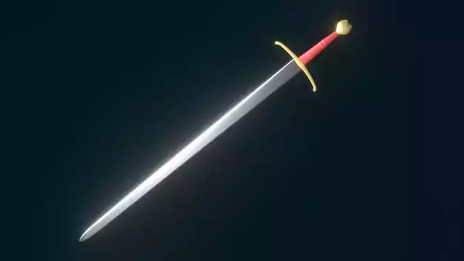 Valentina Bastard Sword Low-poly 3D model Valentina Bastard Sword Low-poly 3D model