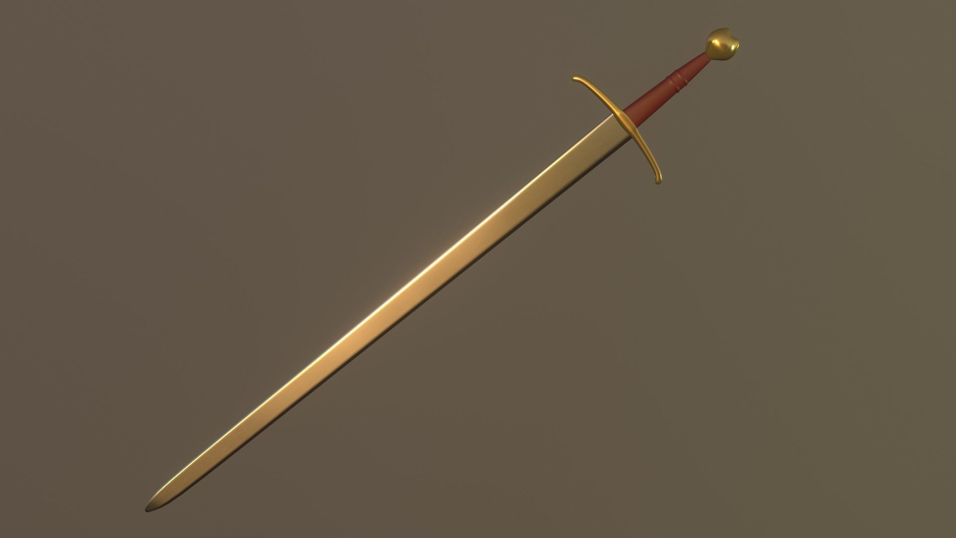 Valentina Bastard Sword Low-poly 3D model_1