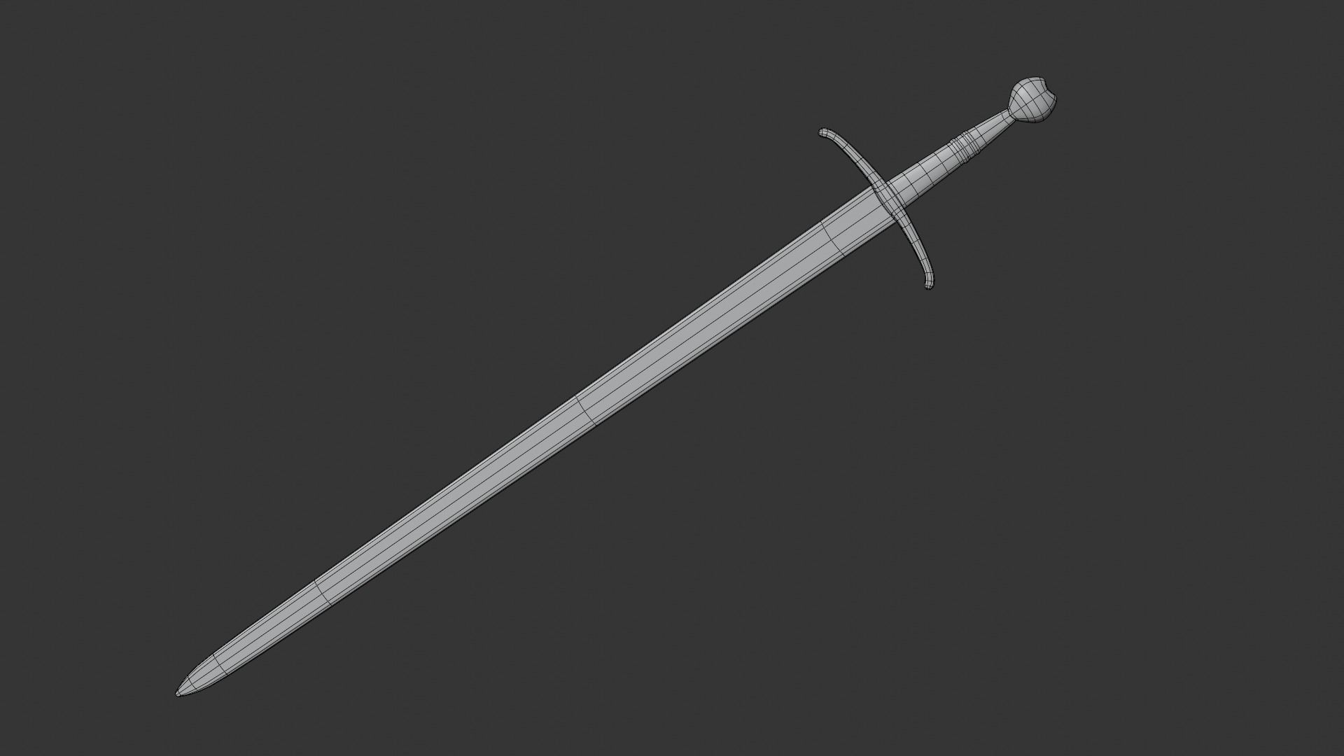 Valentina Bastard Sword Low-poly 3D model_6
