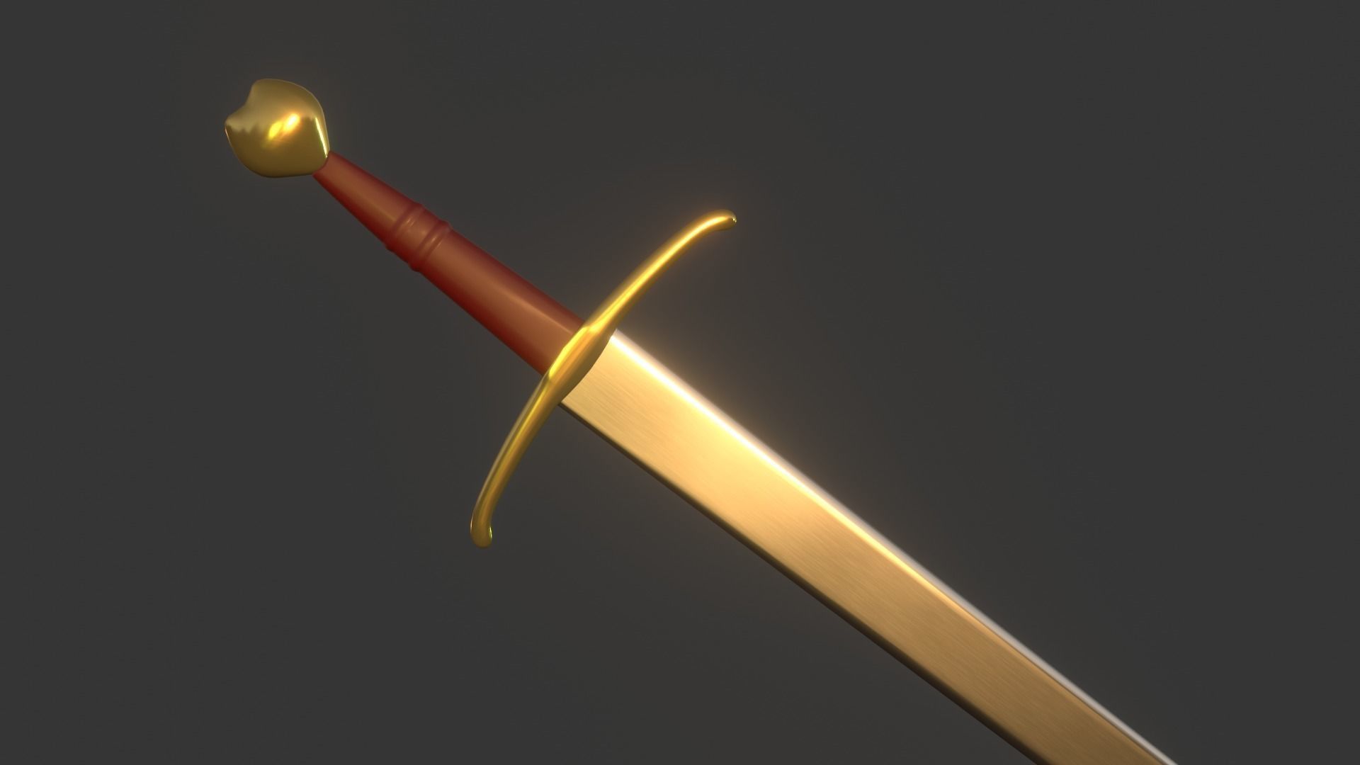 Valentina Bastard Sword Low-poly 3D model_2