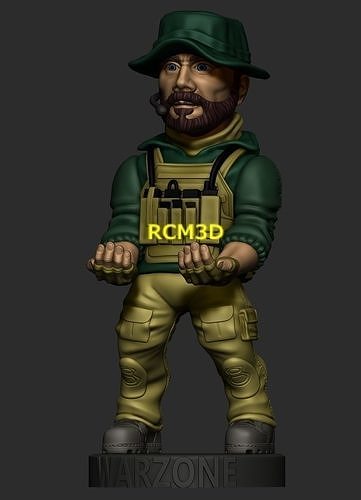 WARZONE Captain Price cellphone and joystick holder 3D print model