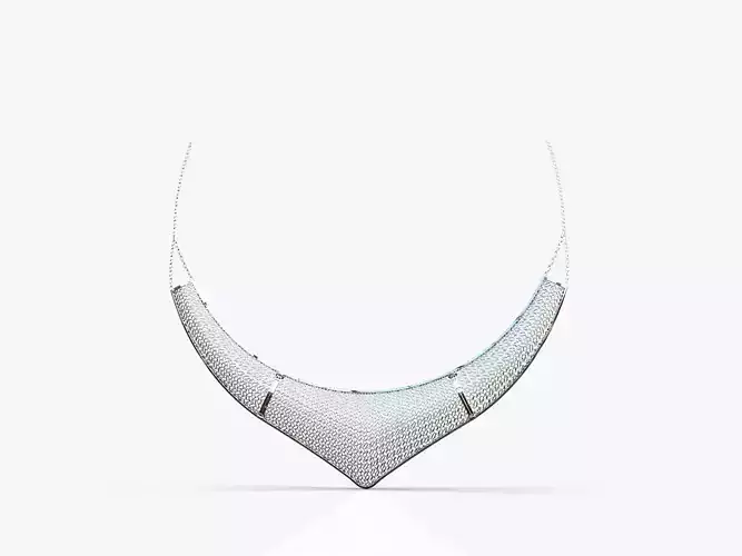 Necklace gold with diamonds