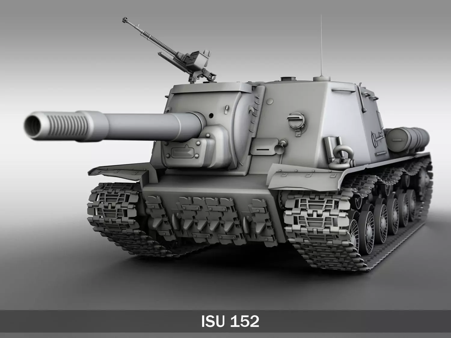 ISU-152  - Soviet heavy self-propelled gun  3D model_0