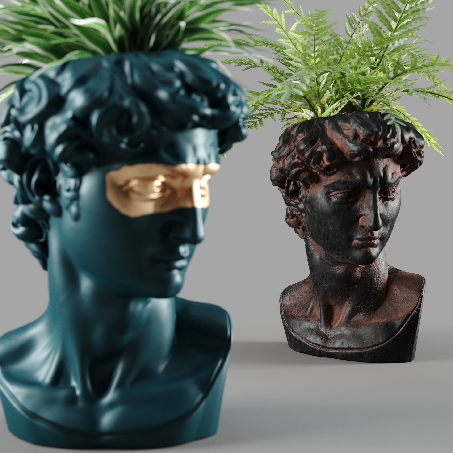 head david vase 3D model_3
