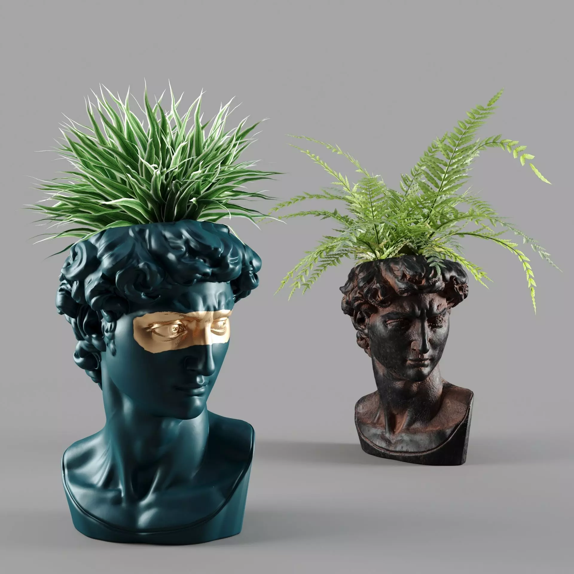 head david vase 3D model_0