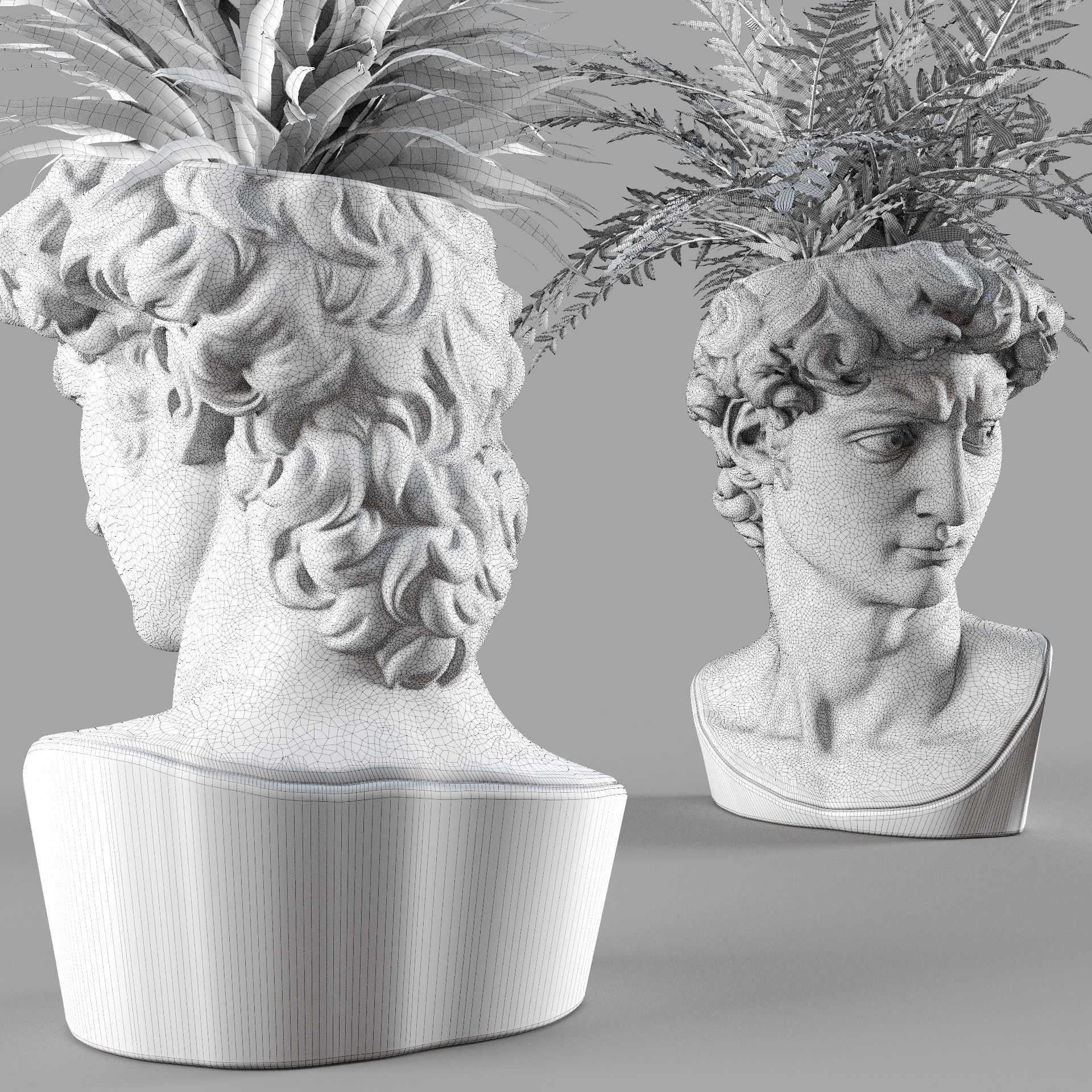 head david vase 3D model_9