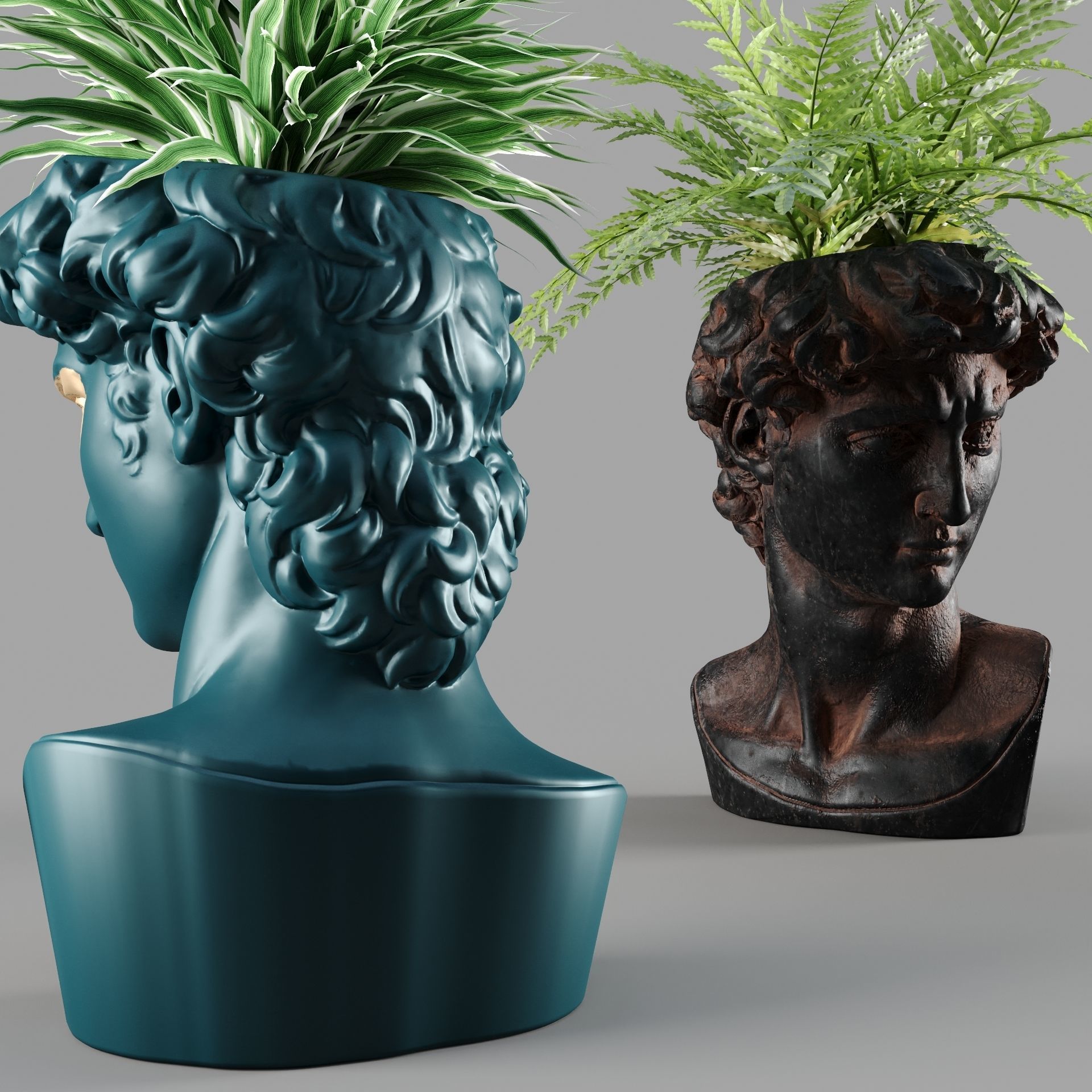 head david vase 3D model_4