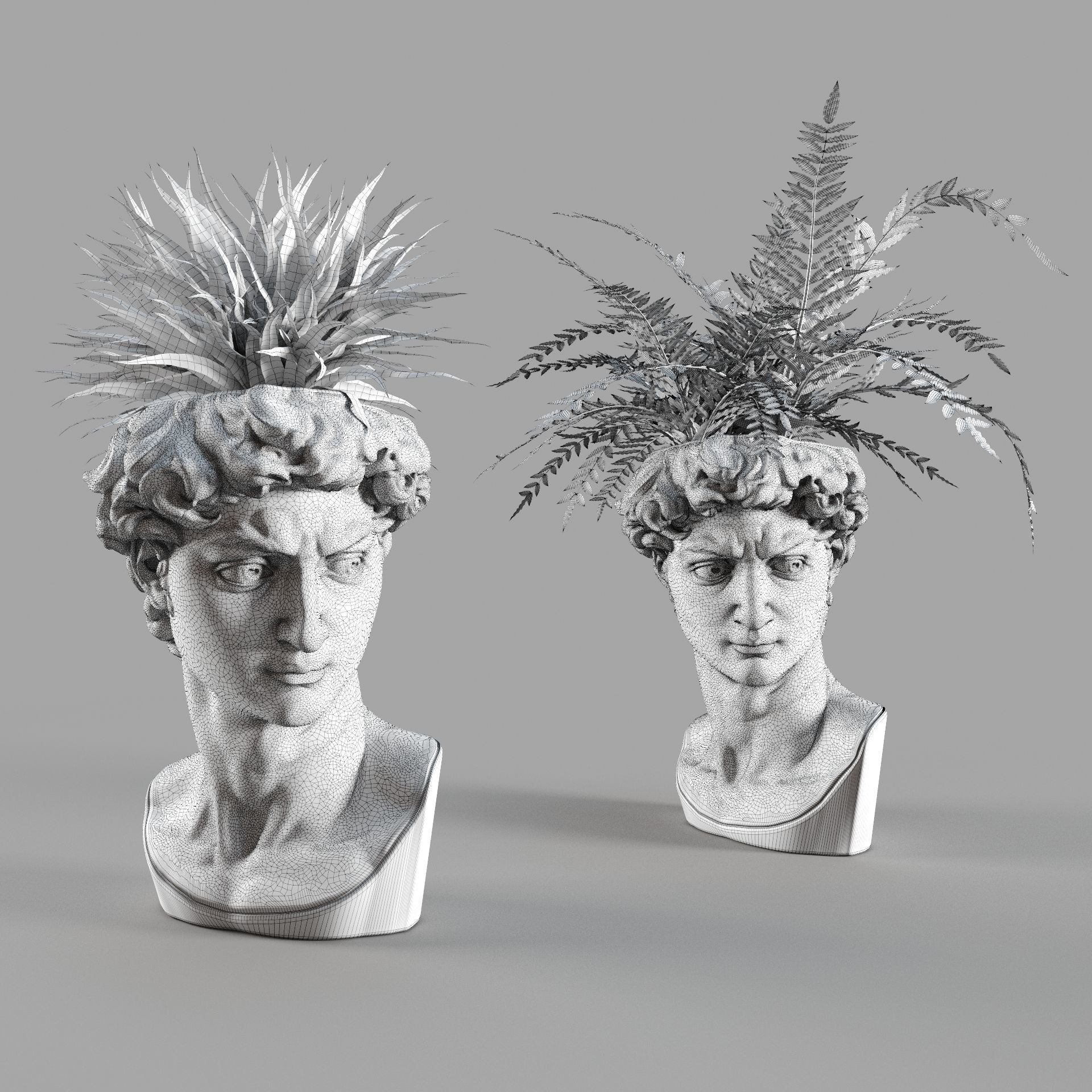 head david vase 3D model_6