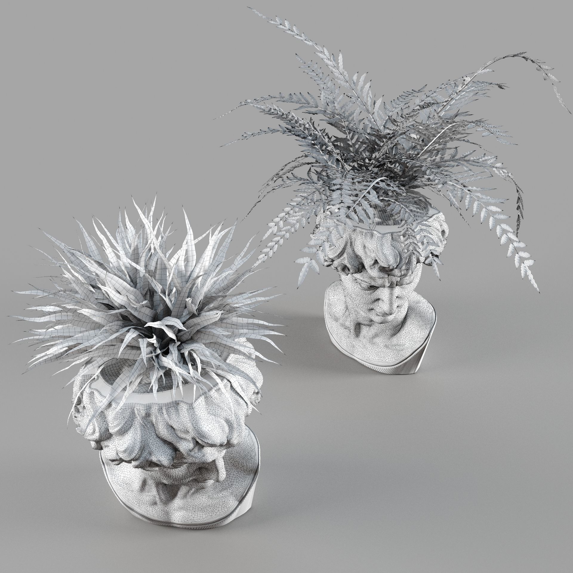 head david vase 3D model_7