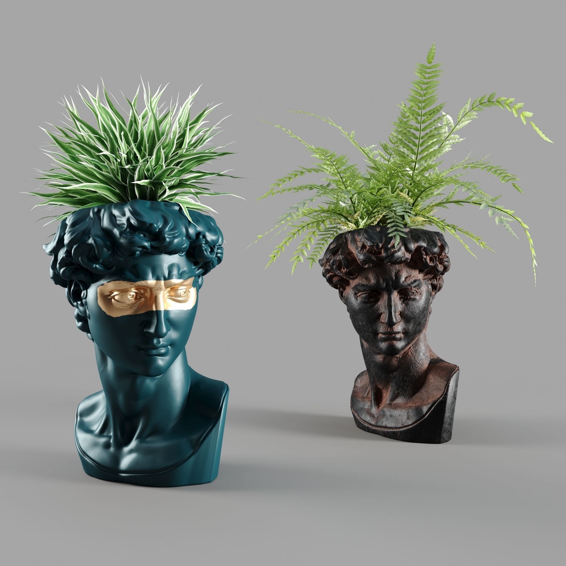 head david vase 3D model_1