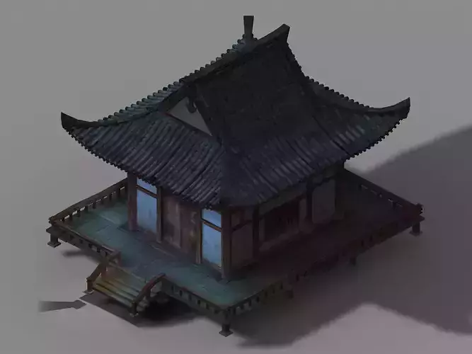 Street Market-Roadside House 2 3D model